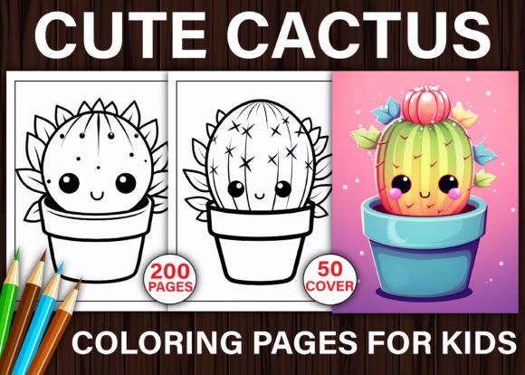 200 Cute Cactus Coloring Pages for Kids: Creative Asset Review