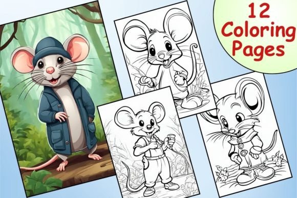 Adorable Rat Coloring Pages for Boys and Girls
