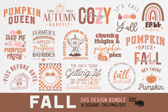 Autumnal Charm in Vector: The Fall SVG PNG Bundle