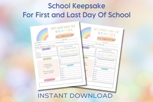 First and Last Day of School Printable Keepsake