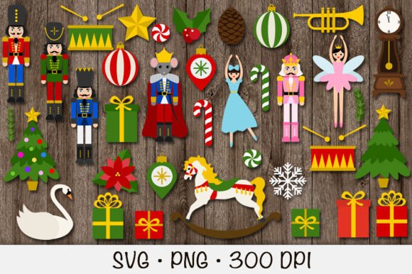 Nutcracker SVG PNG Bundle Clipart Pack: Your Holiday Design Toolkit