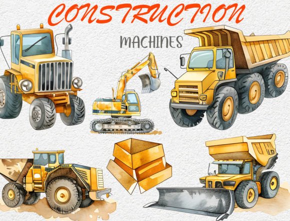 Red Watercolor Construction Clipart: A Creative Toolkit