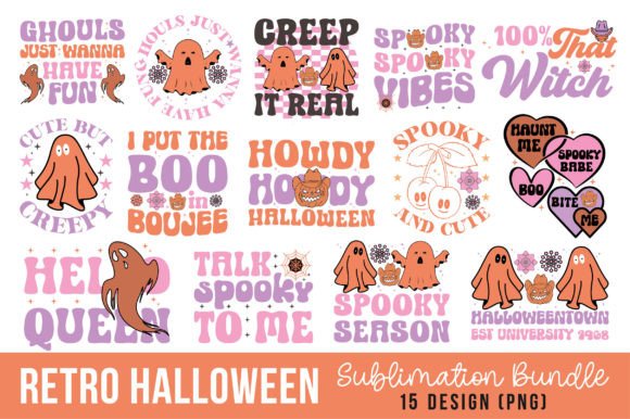 Unlocking Vintage Charm with the Retro Halloween PNG Design Bundle