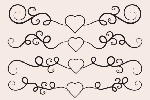 Valentines Day Heart Swirls Divider Svg: A Designer's Secret Weapon for Romantic Projects